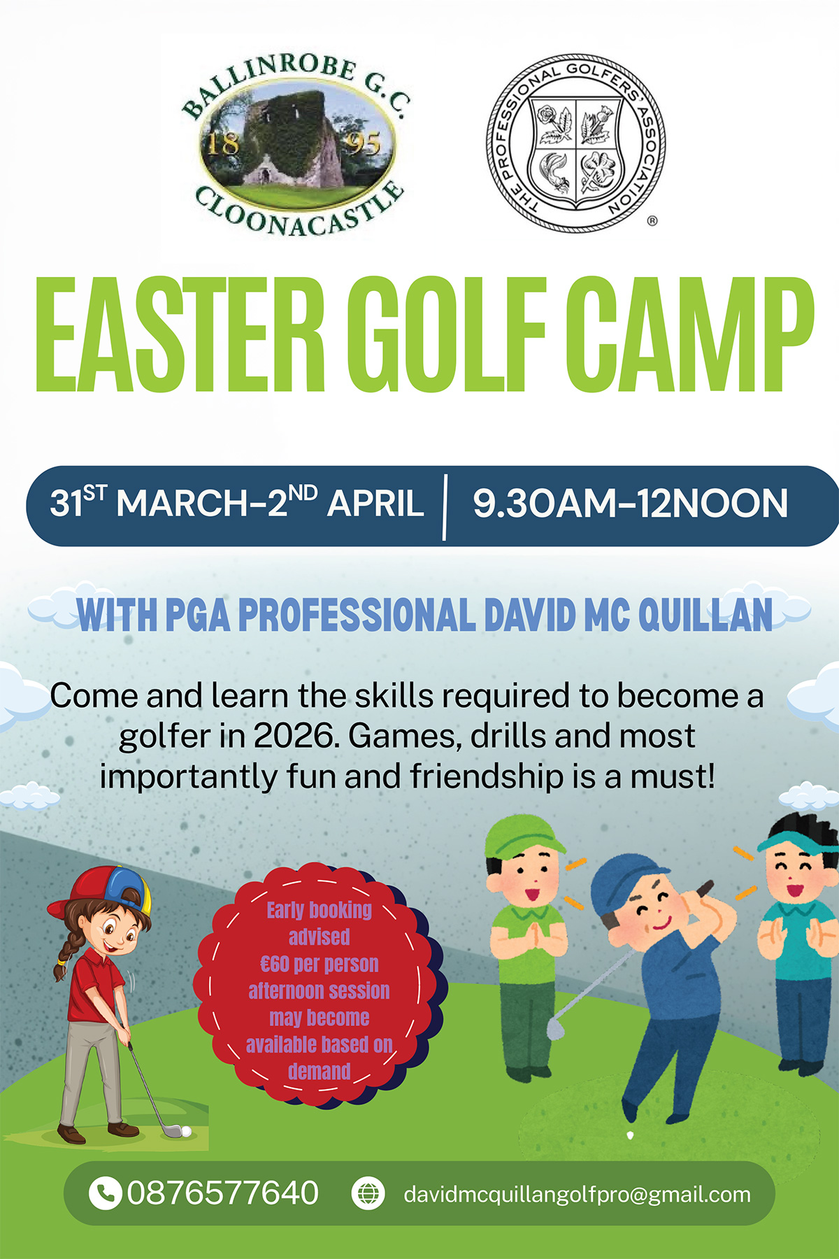 Ballinrobe Golf Club - Easter Golf Camp