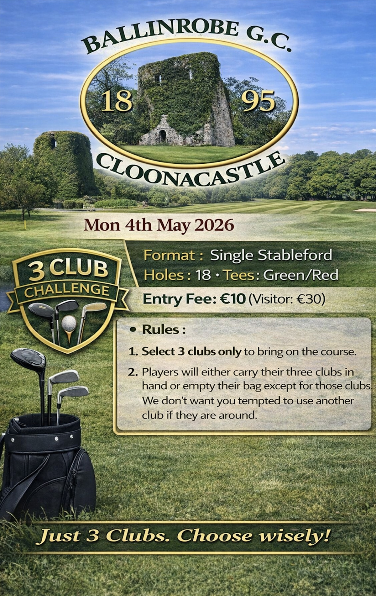 Ballinrobe Golf Club - 3 Club Challenge